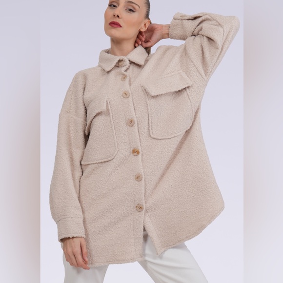 Minark Fuzzy Fleece Sherpa For Women / Jackets Coats For Women - Picture 6 of 6